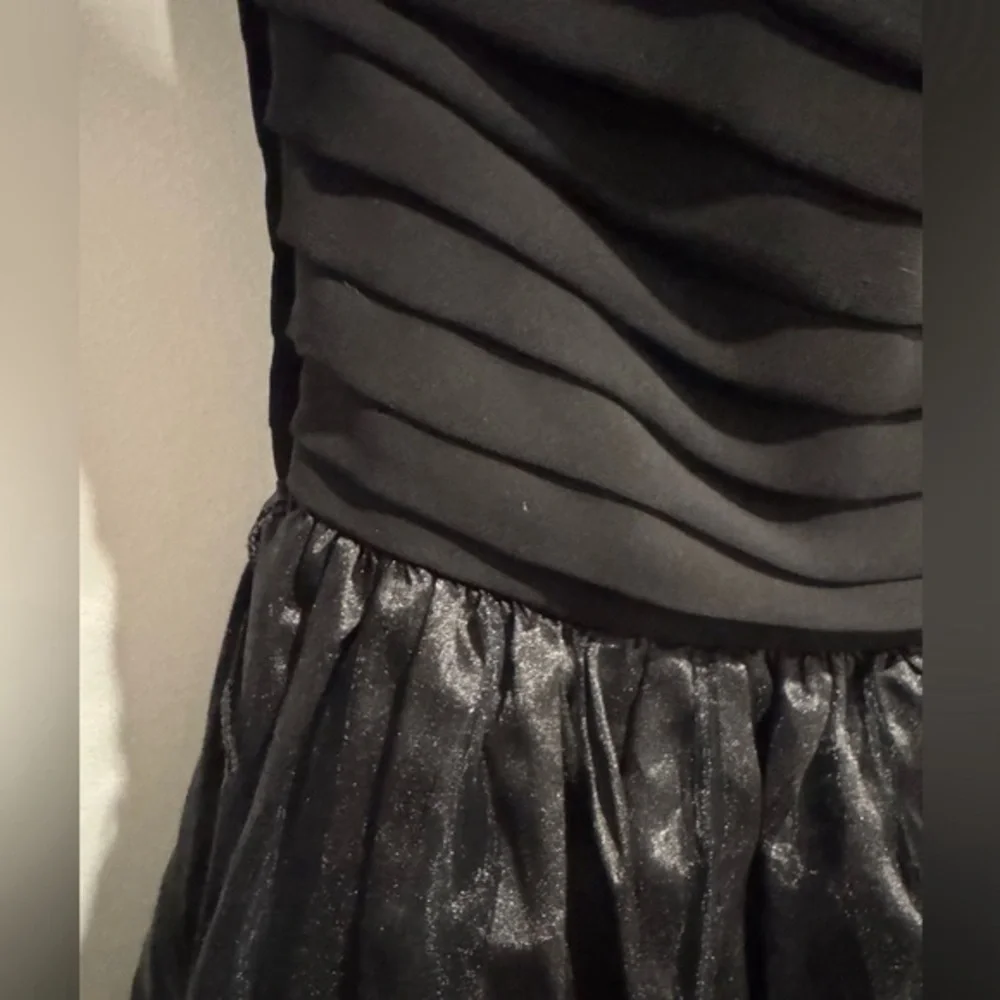 Betsey Johnson Vintage Party CocktailDress Mini Bustier Black tulle striped US8 - Picture 4 of 6
